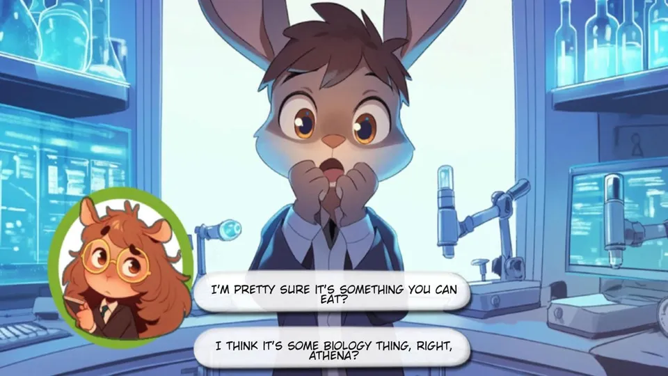 Illustrated visual novel introducing protein crystallization